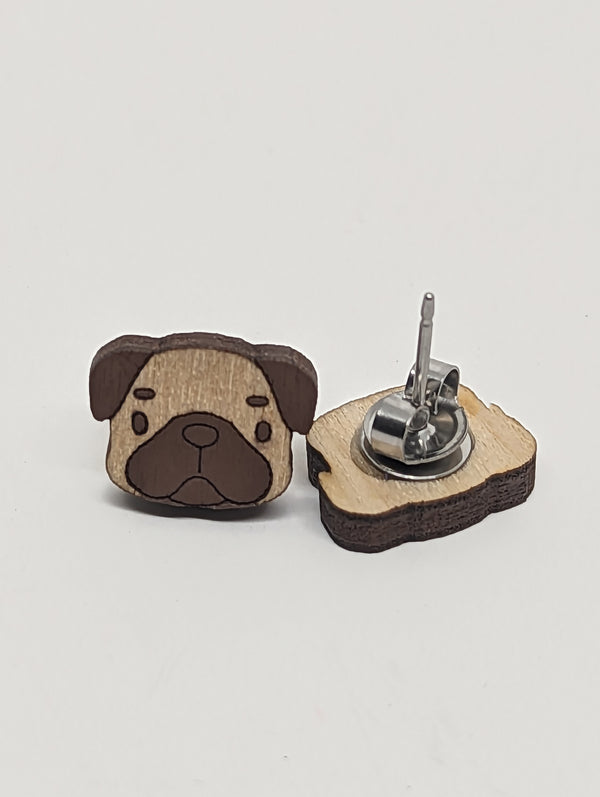 Pug Earrings