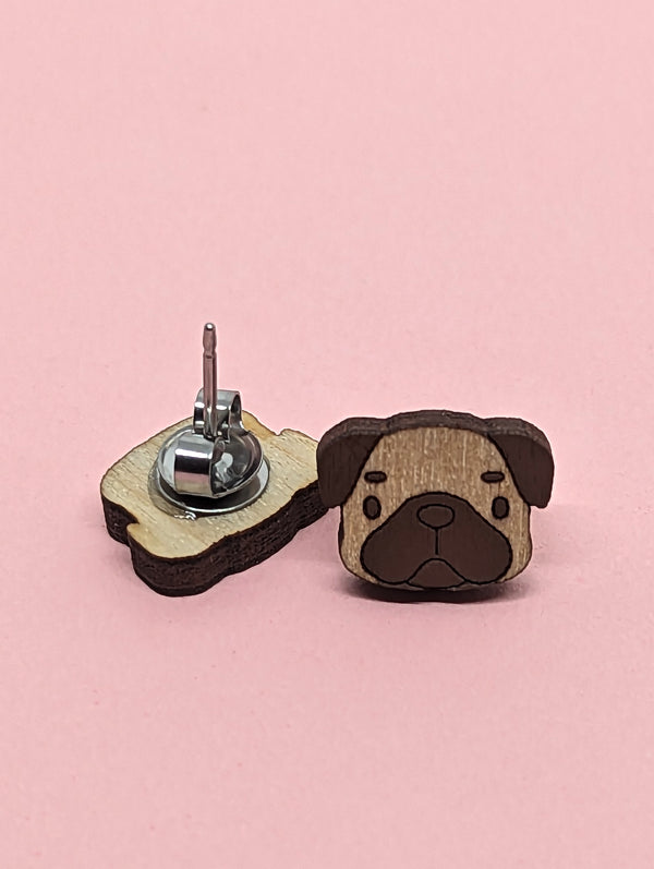 Pug Earrings