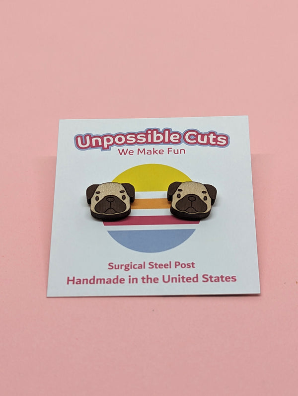Pug Earrings