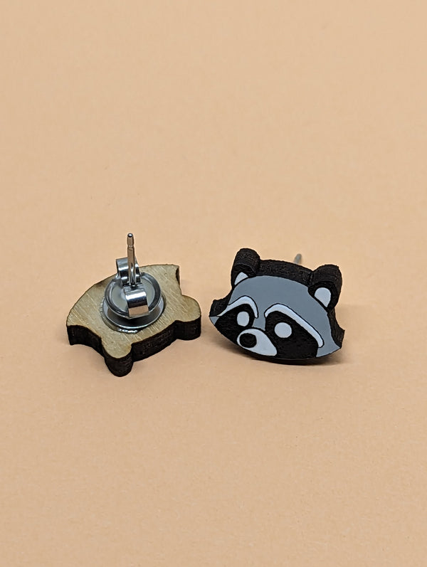 Raccoon Earrings