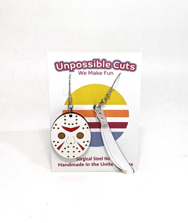 80's Slasher Dangle Earrings
