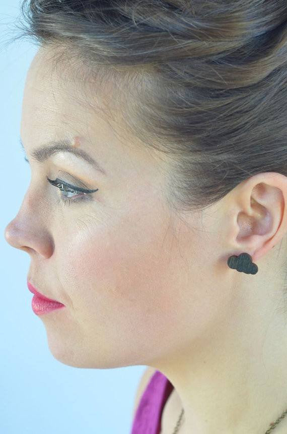 Cloud and Lightning Earrings