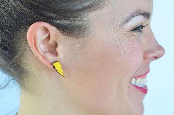 Cloud and Lightning Earrings