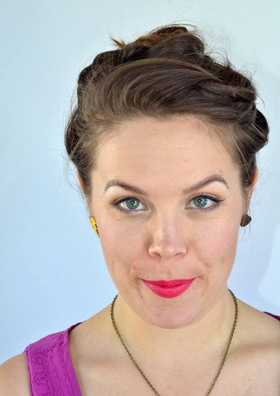 Cloud and Lightning Earrings