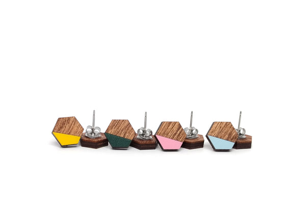 Dip Hexagon Earrings