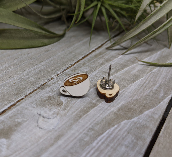 Latte Coffee Cup Earrings