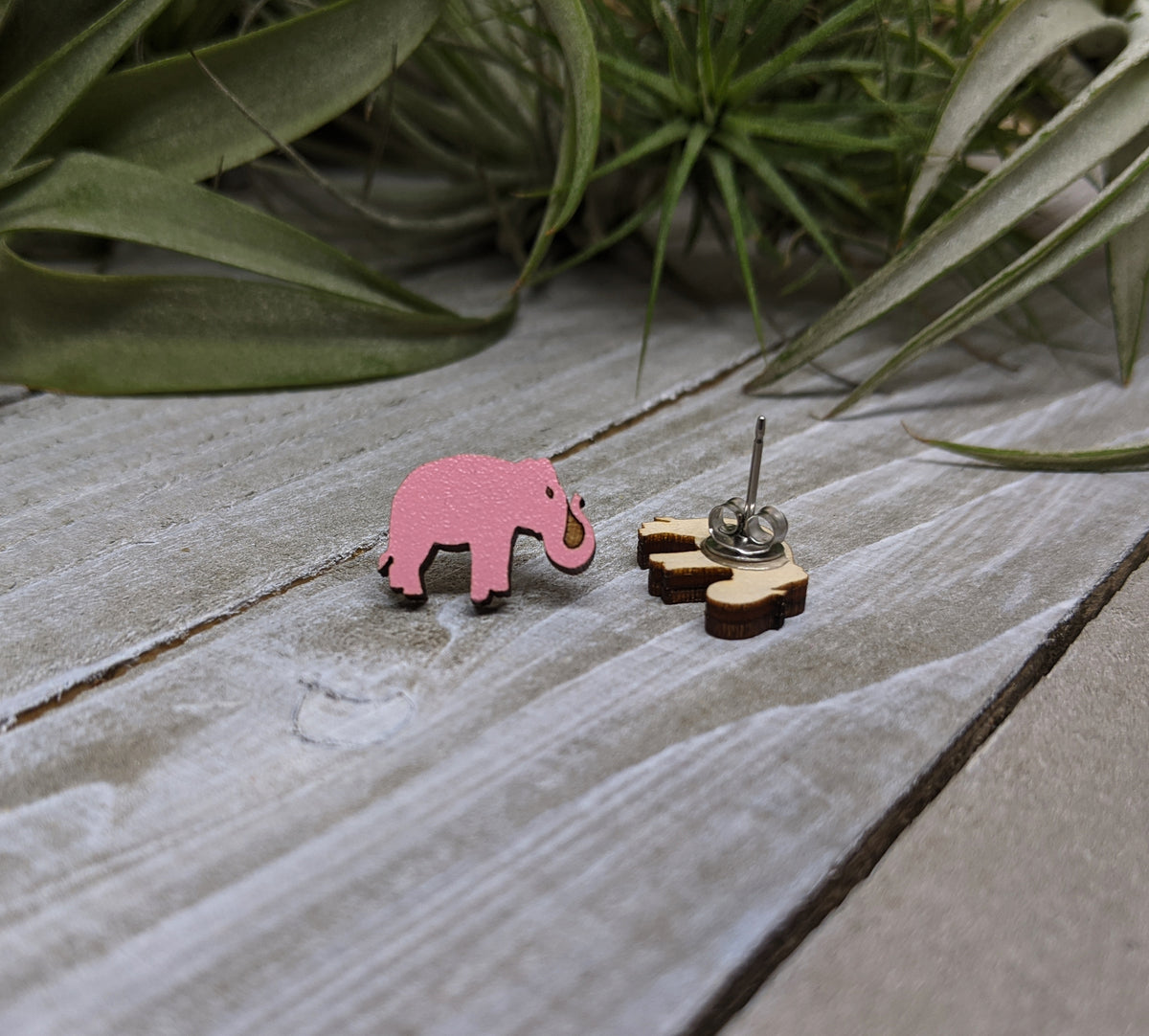 Elephant earrings on sale rose gold