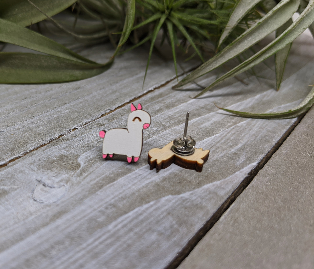 Llama clearance earrings studs