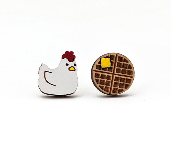 Chicken and Waffle Earrings- Featured in Rachael Ray Every Day Magazine