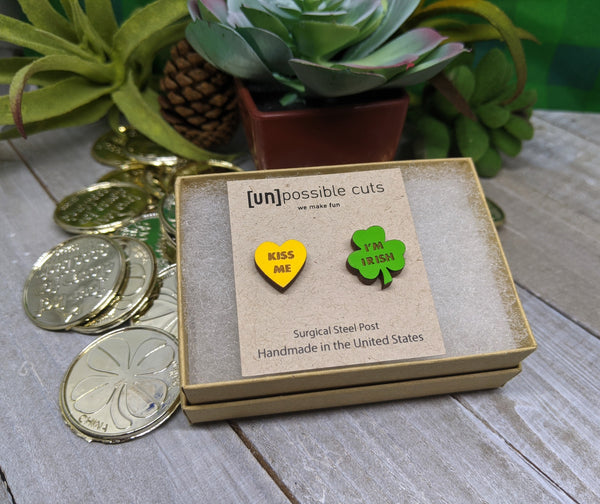 Kiss Me I'm Irish Earrings