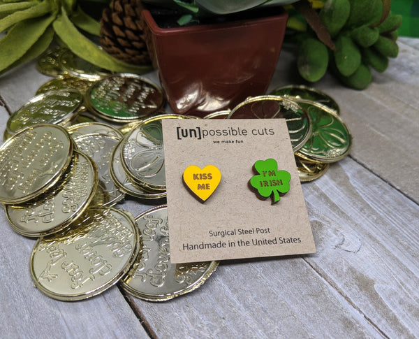 Kiss Me I'm Irish Earrings