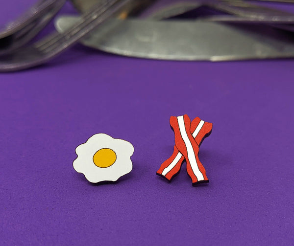 Bacon and Eggs Earrings
