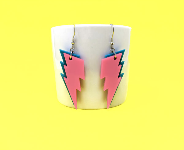 Lightning Bolt  Dangle Earrings