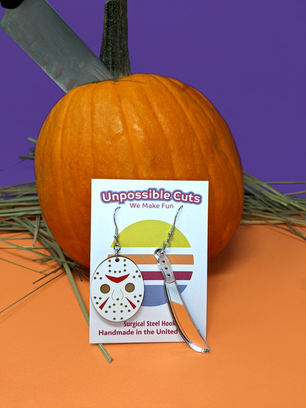 80's Slasher Dangle Earrings