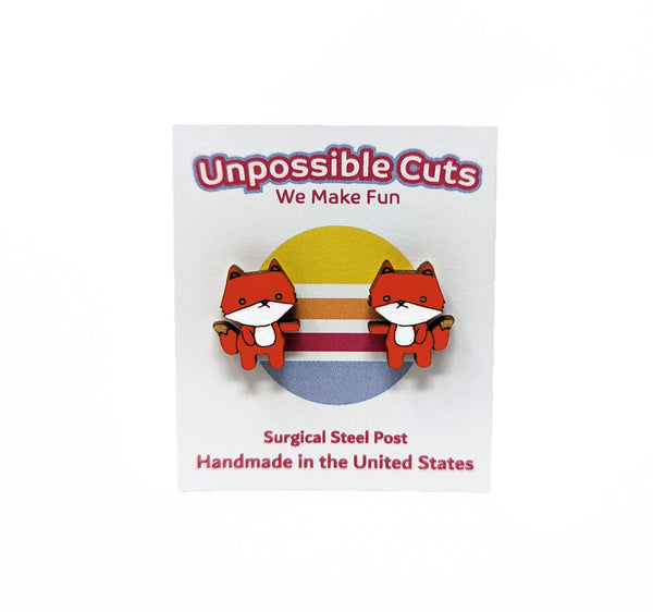 Cute Fox Stud Earrings