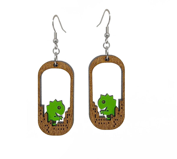 Monster Attack Dangle Earrings
