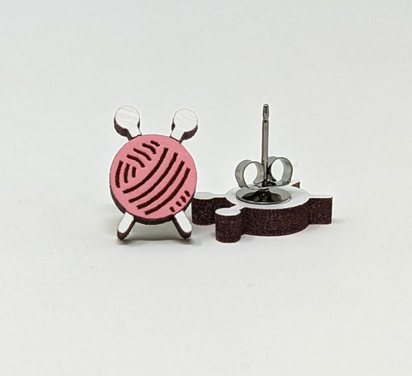 Knitting Ball Earrings