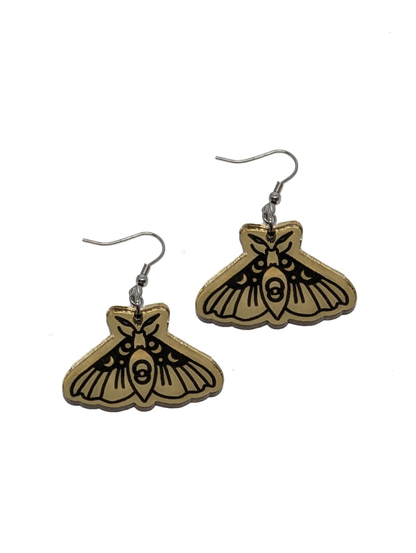 Moth Dangle Earrings