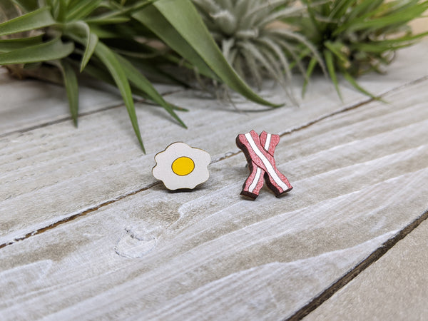 Bacon and Eggs Earrings
