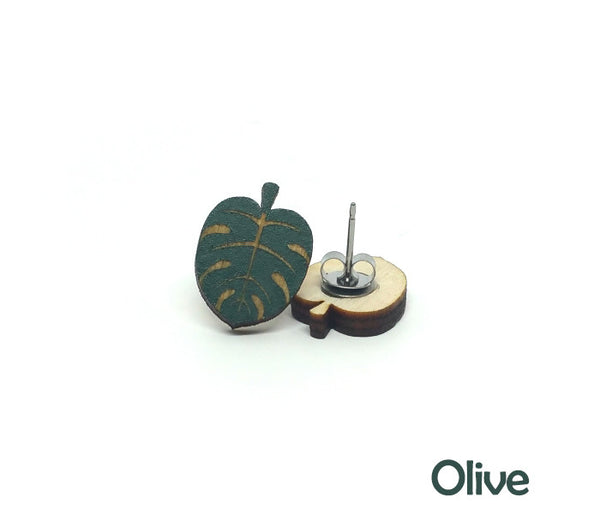 Monstera Leaf Earrings