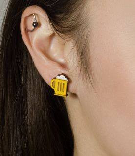 Beer Mug Earrings