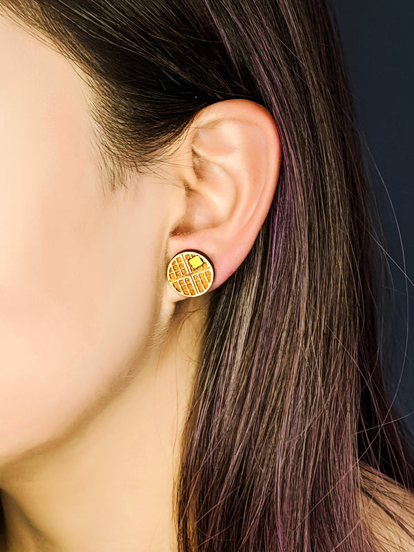 Chicken and Waffle Earrings- Featured in Rachael Ray Every Day Magazine