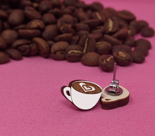 Latte Coffee Cup Earrings