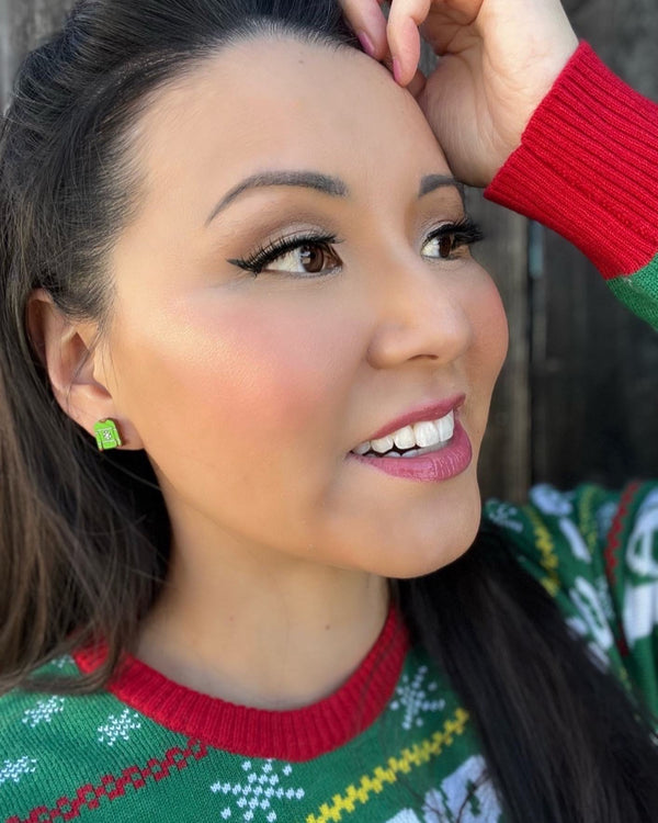 Christmas Sweater Wood Earring | Stocking Stuffer