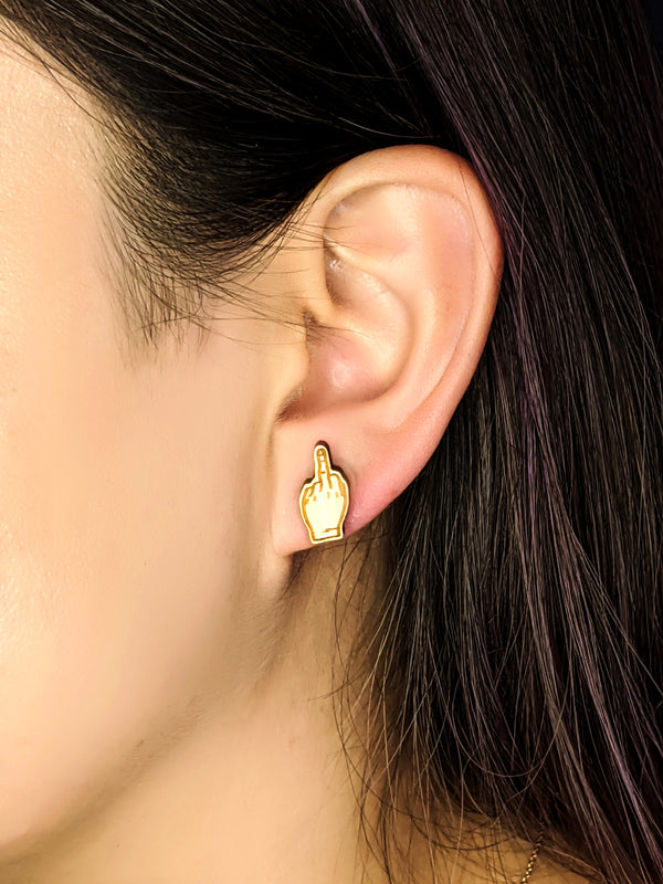 Middle Finger Earrings