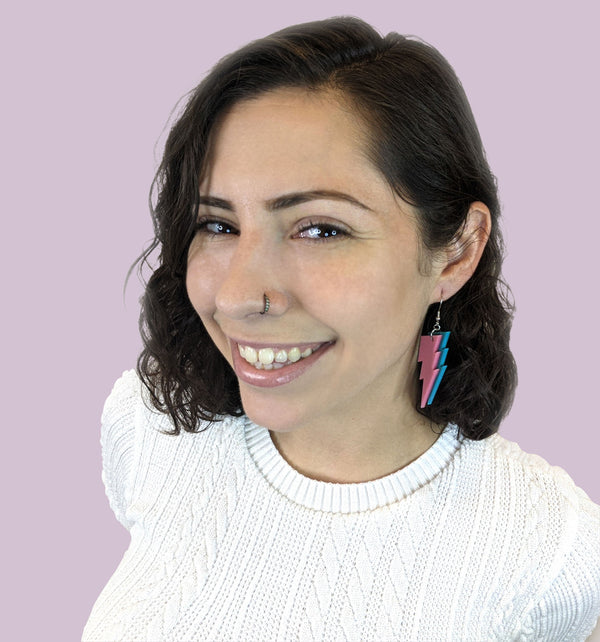 Lightning Bolt  Dangle Earrings