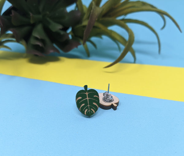 Monstera Leaf Earrings