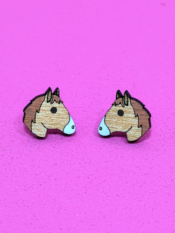 Horse Head Stud Earrings