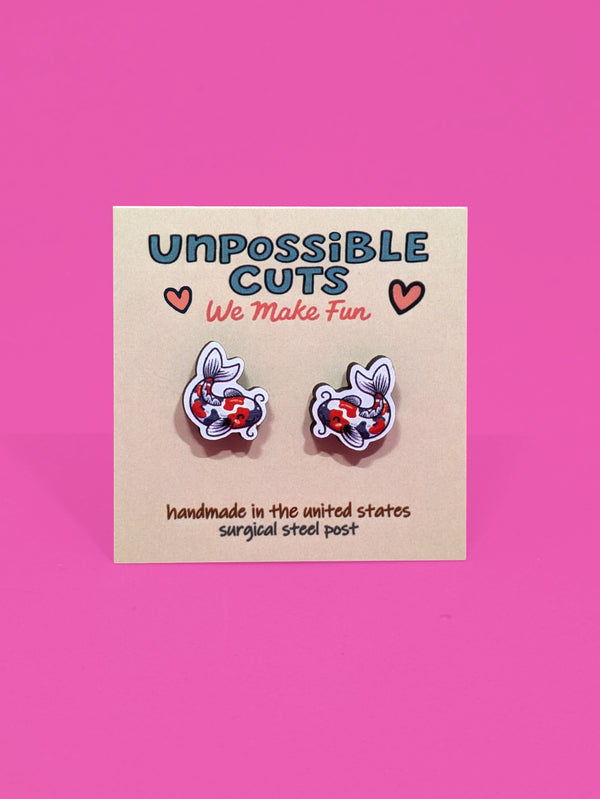 Koi Stud Earrings