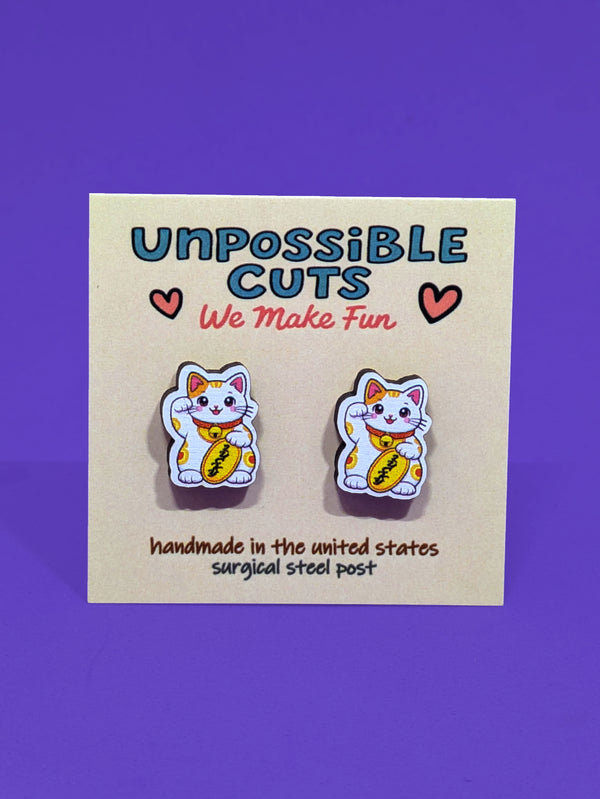 Lucky Cat Stud Earring