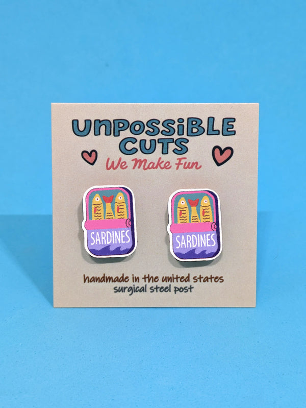 Sardine Stud Earrings