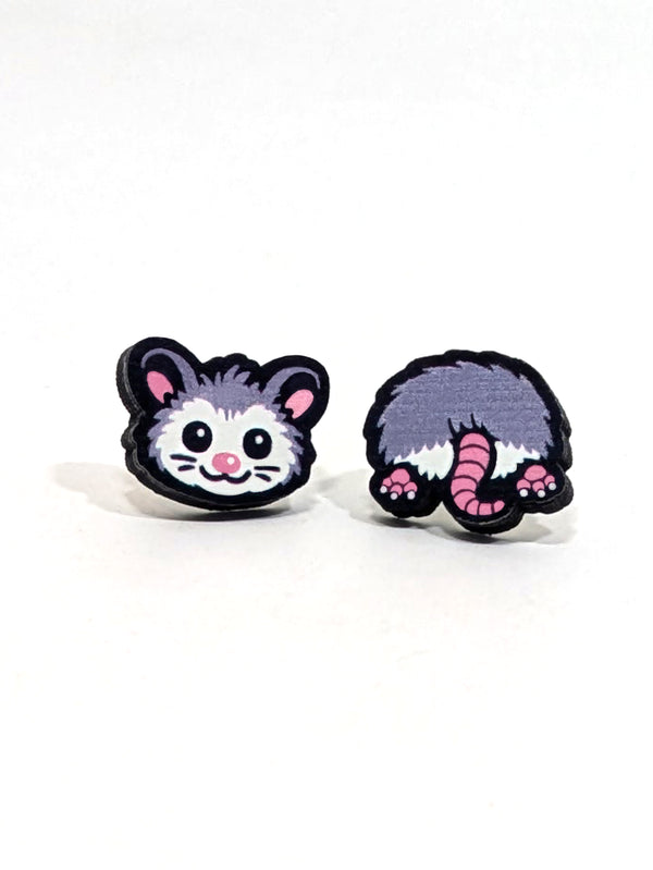 Opossum Butt Earrings – Funny Possum Stud Earrings