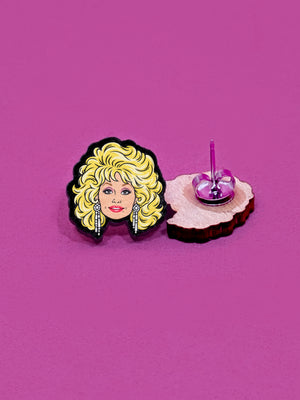 Country Singer Earrings – Rhinestone Cowgirl Stud Earrings