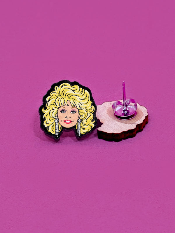 Country Singer Earrings – Rhinestone Cowgirl Stud Earrings