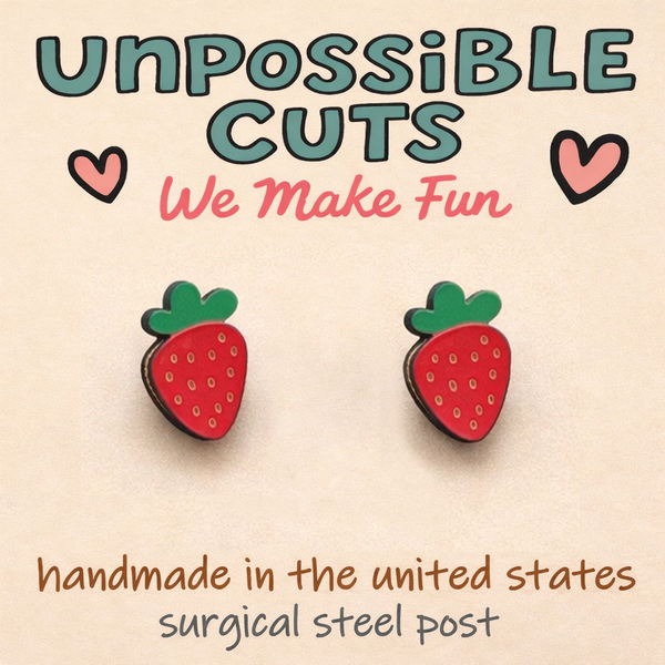 Strawberry Earrings – Cute Strawberry Stud Earrings for Food Lovers