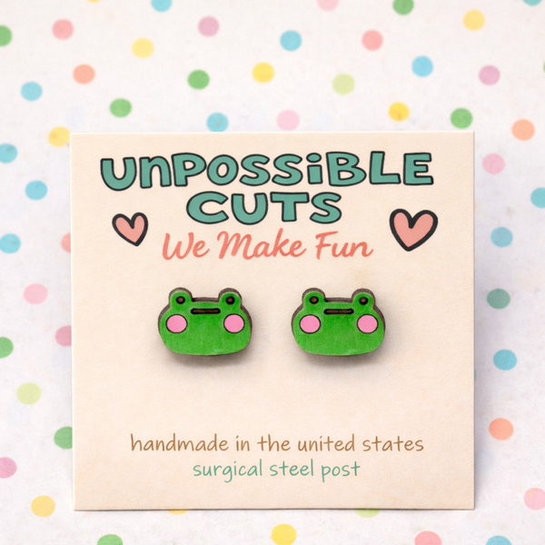 Cute Frog Earrings – Funny Frog Stud Earrings for Animal Lovers
