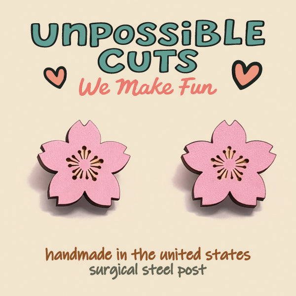 Cherry Blossom Earrings – Cute Cherry Blossom Stud Earrings