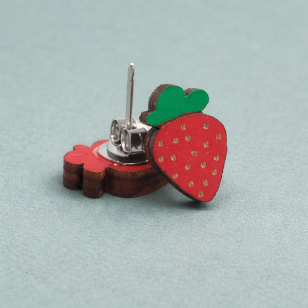 Strawberry Earrings – Cute Strawberry Stud Earrings for Food Lovers
