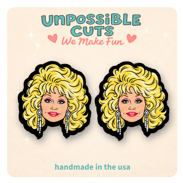 Country Singer Earrings – Rhinestone Cowgirl Stud Earrings