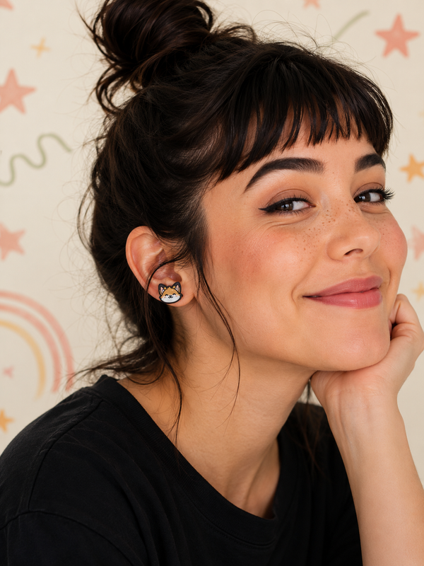 Fox Butt Earrings – Cute Mismatched Fox Stud Earrings