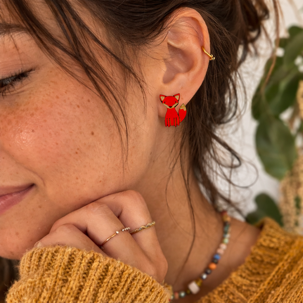 Fox Earrings – Cute Fox Stud Earrings for Animal Lovers