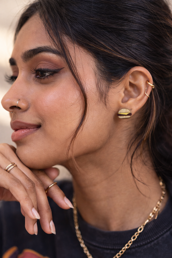 Burger and Fries Earrings – Cute Burger & Fries Stud Earrings for Food Lovers