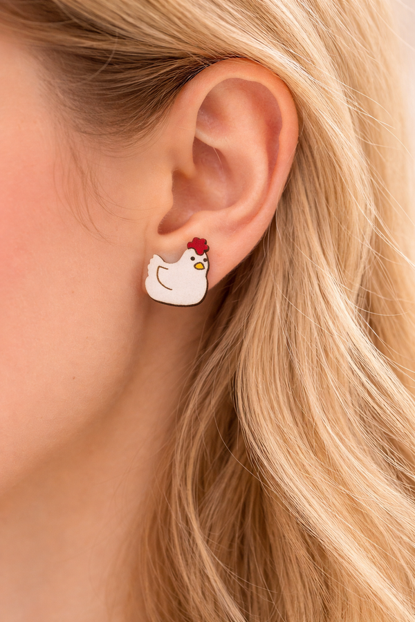 Chicken & Waffles Earrings – Cute Food Stud Earrings