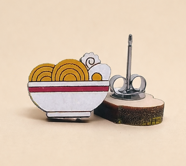 Ramen Earrings – Cute Ramen Bowl Stud Earrings for Food Lovers