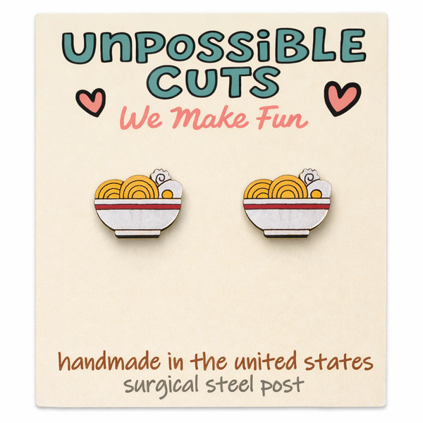 Ramen Earrings – Cute Ramen Bowl Stud Earrings for Food Lovers