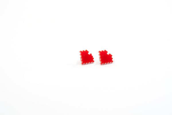 8-Bit Retro Heart Earrings